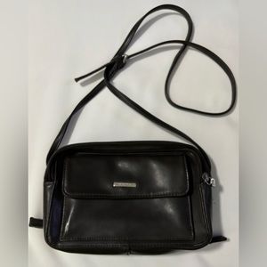 Nine West Ladies Black Crossbody Bag 8.5" Wide x 5" High x 2" Deep Zip Closure